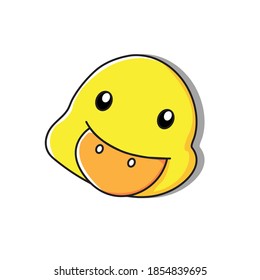 cute duck head illustration, perfect for logos, icons, design elements, stickers and more