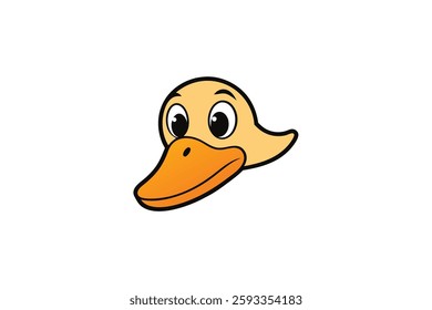 A Cute duck head vector illustration