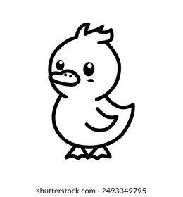 cute duck illustration vector graphic