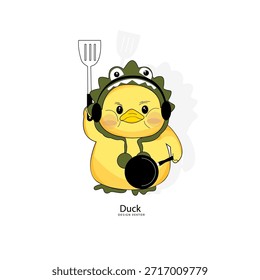 projeto de ilustração vetor de imagem de pato bonito