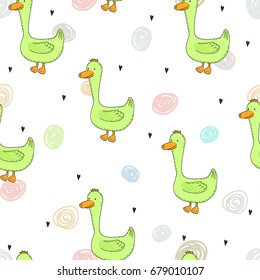 Cute duck Pattern print for kids. Printable templates.