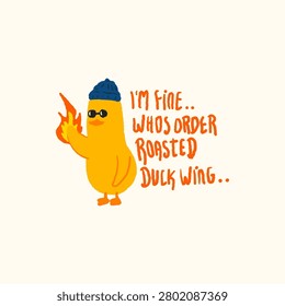 cute duck say i'm