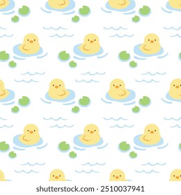 Cute Duck seamless pattern design for background, wallpaper, textile design, fabric, blanket, blanket for kids card, wrapping paper, carpet, notebook, diary cover, decoration and etc.