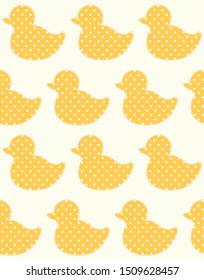 Cute duck seamless pattern. Vector illustration.