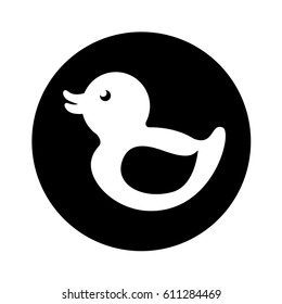 cute duck toy icon vector illustration design