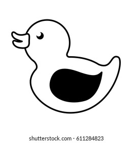 cute duck toy icon vector illustration design