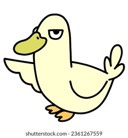 cute duck transparent background vector illustration