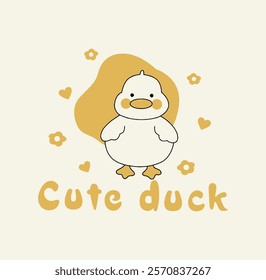 Cute duck vector graphic design