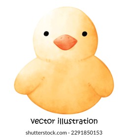 Cute duck vector illustration, bathroom duck