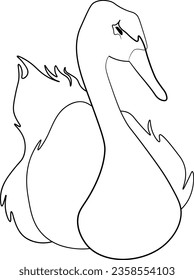 süße Ente .Vektorgrafik auf weißem Hintergrund
