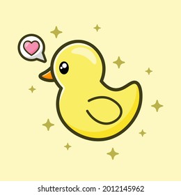 Cute-Ente-Vektorbild, Vektoreps. 10