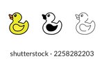 cute duck vector type icon