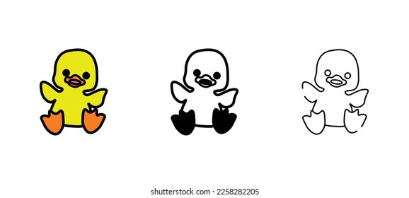 süße Ente, Vektorsymbol