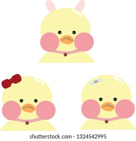 cute duck yellow