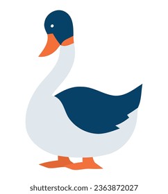 Cute duckling design over white