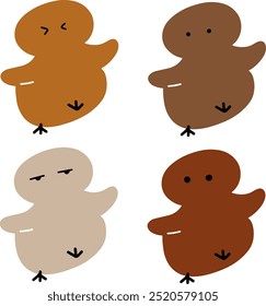Cute Duckling Illustration | Minimalist Doodle Vector for Kids and Animal-Themed Designs