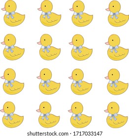 Cute ducks, baby vector background