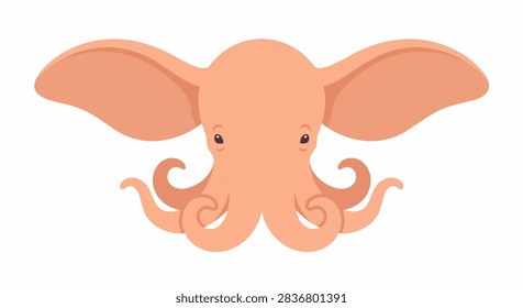 Cute Dumbo Octopus With Large Ear Like Fins