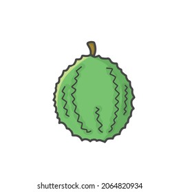 Caracteres de la actividad del durión de corte caricatura plana Vector de diseño Ilustración