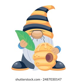 Cute Dwarf Flat Character Icons
