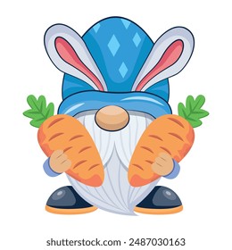 Iconos de carácter plano de enano lindo