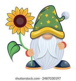 Nette Zwerg flache Zeichen Symbole