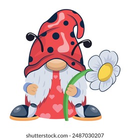 Cute Dwarf Flat Character Icons