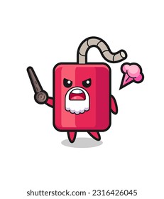 cute dynamite grandpa is getting angry , cute style design for t shirt, sticker, logo element