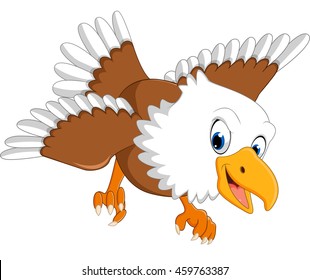 Cute eagle cartoon 