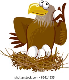 Cute Eagle Cartoon Character