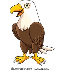 Cute eagle cartoon posing