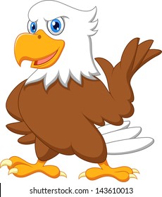 Cute Eagle Cartoon Waving Stock Vector (Royalty Free) 143610013 ...