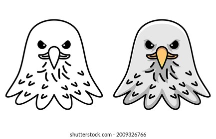 Cute Eagle Coloring Page For Kids