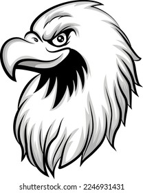 Cute eagle head cartoon mascot design