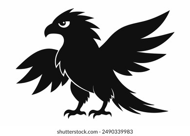 A cute Eagle silhouette vector illustration