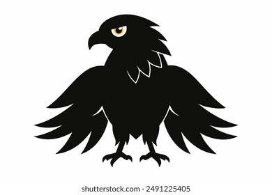 Una linda Ilustración vectorial de silueta de águila