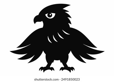 A cute Eagle silhouette vector illustration