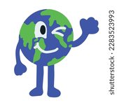 cute earth cartoon, good for graphic design resource