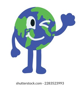 cute earth cartoon, good for graphic design resource