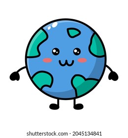 gráfico de dibujos animados de la Tierra linda
