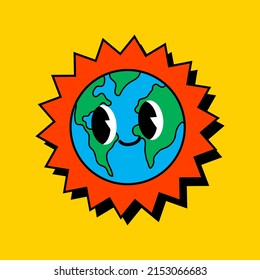 concepto vectorial de carácter de tierra lindo