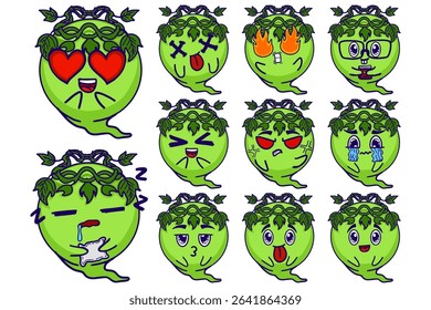 Cute Earth Day Cartoon Sticker Set