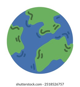 Cute Earth Illustration - Single Vector 01