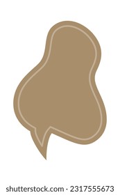 cute earth tone color Bubble talk. Hand-drawn speech bubble. Talk chat speak message. Empty blank comment. Vector illustration design