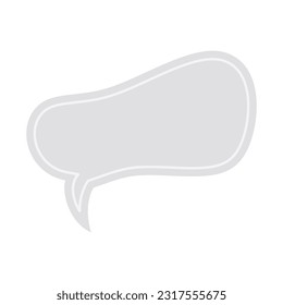 cute earth tone color Bubble talk. Hand-drawn speech bubble. Talk chat speak message. Empty blank comment. Vector illustration design