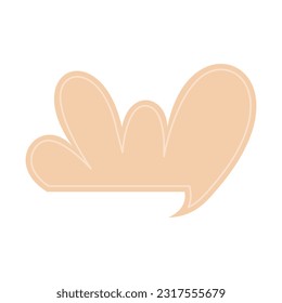 cute earth tone color Bubble talk. Hand-drawn speech bubble. Talk chat speak message. Empty blank comment. Vector illustration design