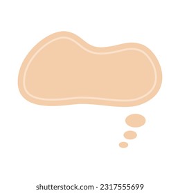 cute earth tone color Bubble talk. Hand-drawn speech bubble. Talk chat speak message. Empty blank comment. Vector illustration design