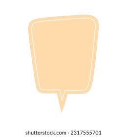 cute earth tone color Bubble talk. Hand-drawn speech bubble. Talk chat speak message. Empty blank comment. Vector illustration design