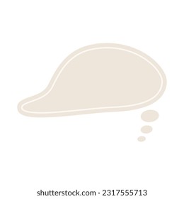 cute earth tone color Bubble talk. Hand-drawn speech bubble. Talk chat speak message. Empty blank comment. Vector illustration design