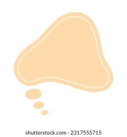 cute earth tone color Bubble talk. Hand-drawn speech bubble. Talk chat speak message. Empty blank comment. Vector illustration design